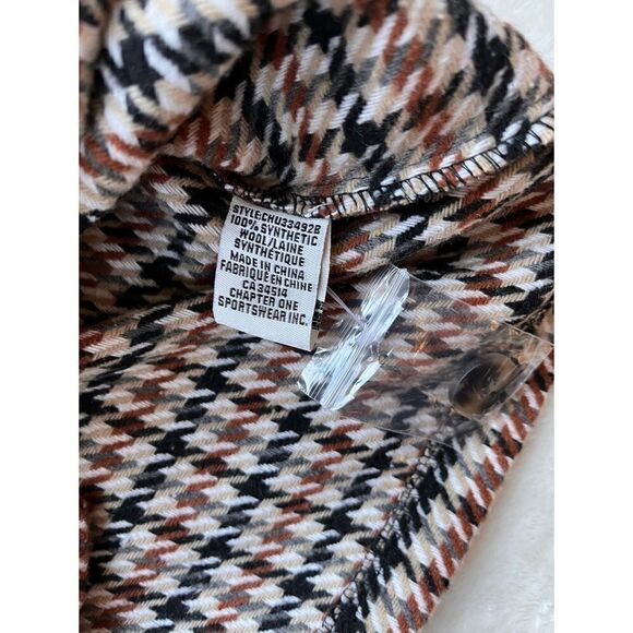 NWOT C by One by Chapter One Sportswear Women’s Houndstooth Shacket - Picture 5 of 10